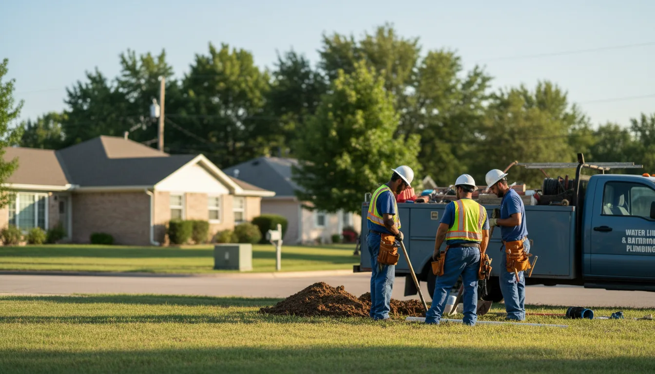 Residential water line and bathroom plumbing service in Mount Vernon, IA